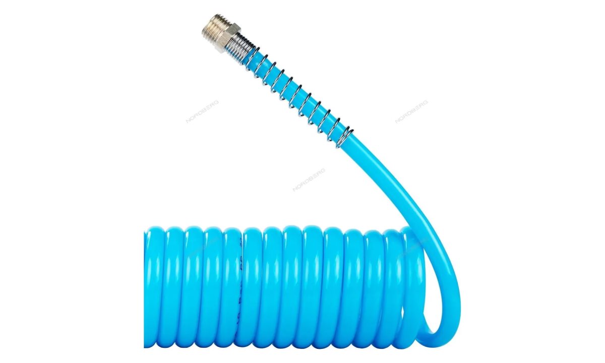  Шланг воздушный спиральный полиуретановый диам. 6х8мм, 12 м NORDBERG HS0612PU (1)