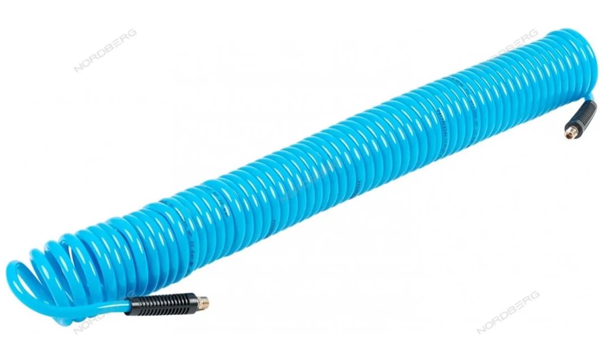  Шланг воздушный спиральный полиуретановый диам. 8х12мм, 16м NORDBERG HS0816PU (0)