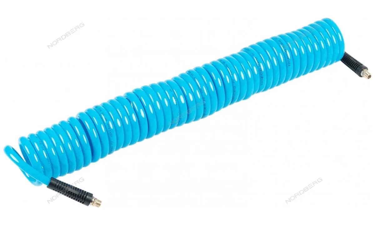  Шланг воздушный спиральный полиуретановый диам. 10х14мм, 11м NORDBERG HS1011PU (0)