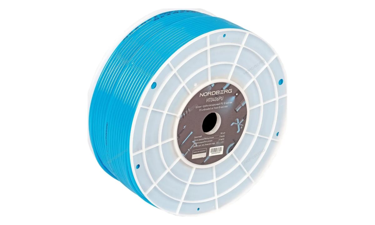  Шланг-трубка воздушный PU диам. 4х6мм 1м. NORDBERG HT0406PU (1)