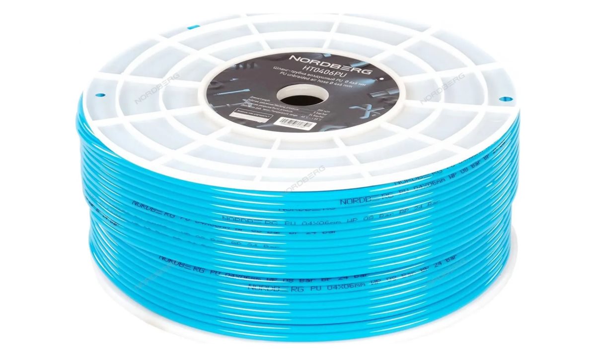  Шланг-трубка воздушный PU диам. 4х6мм 1м. NORDBERG HT0406PU (0)