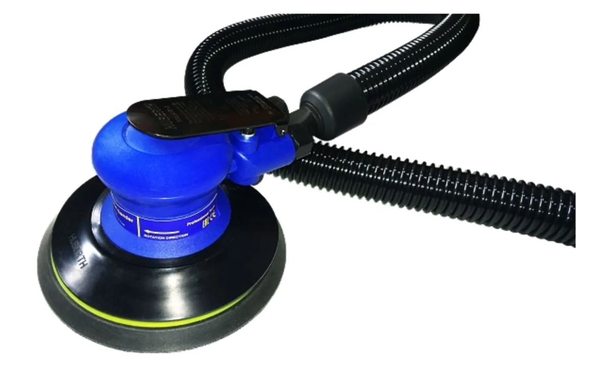  Машинка шлифовальная пневматическая, двойное пылеудаление, эксцентрик 2,5 мм, подошва 150мм (0)