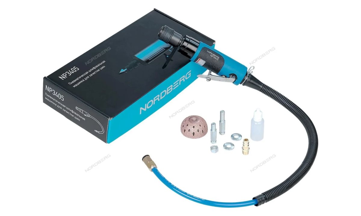  ПНЕВМОШЛИФМАШИНКА для зачистки шин с насадкой и быстросъемным держателем NORDBERG NP3405 (0)