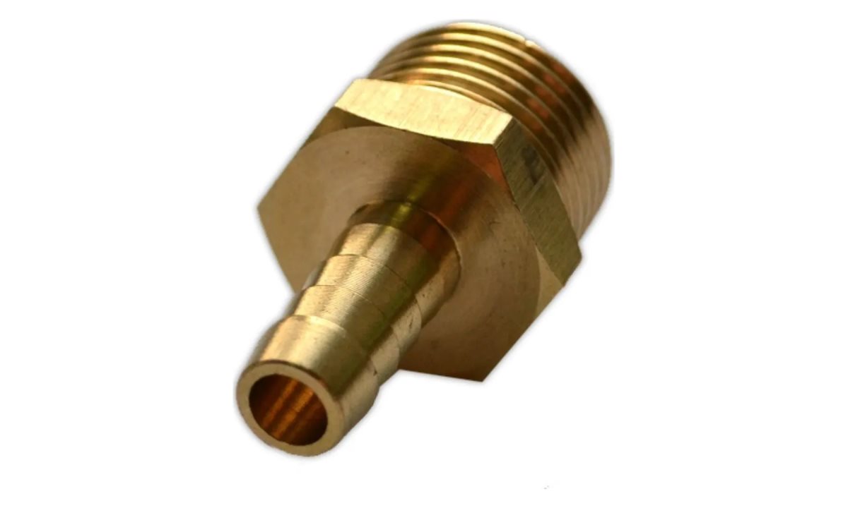  Фитинг переходный, 1/2', внешняя резьба, 9мм, елочка, латунь (0)