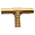  Фитинг прямой, Т образный, 9мм, елочка, латунь мни (0)