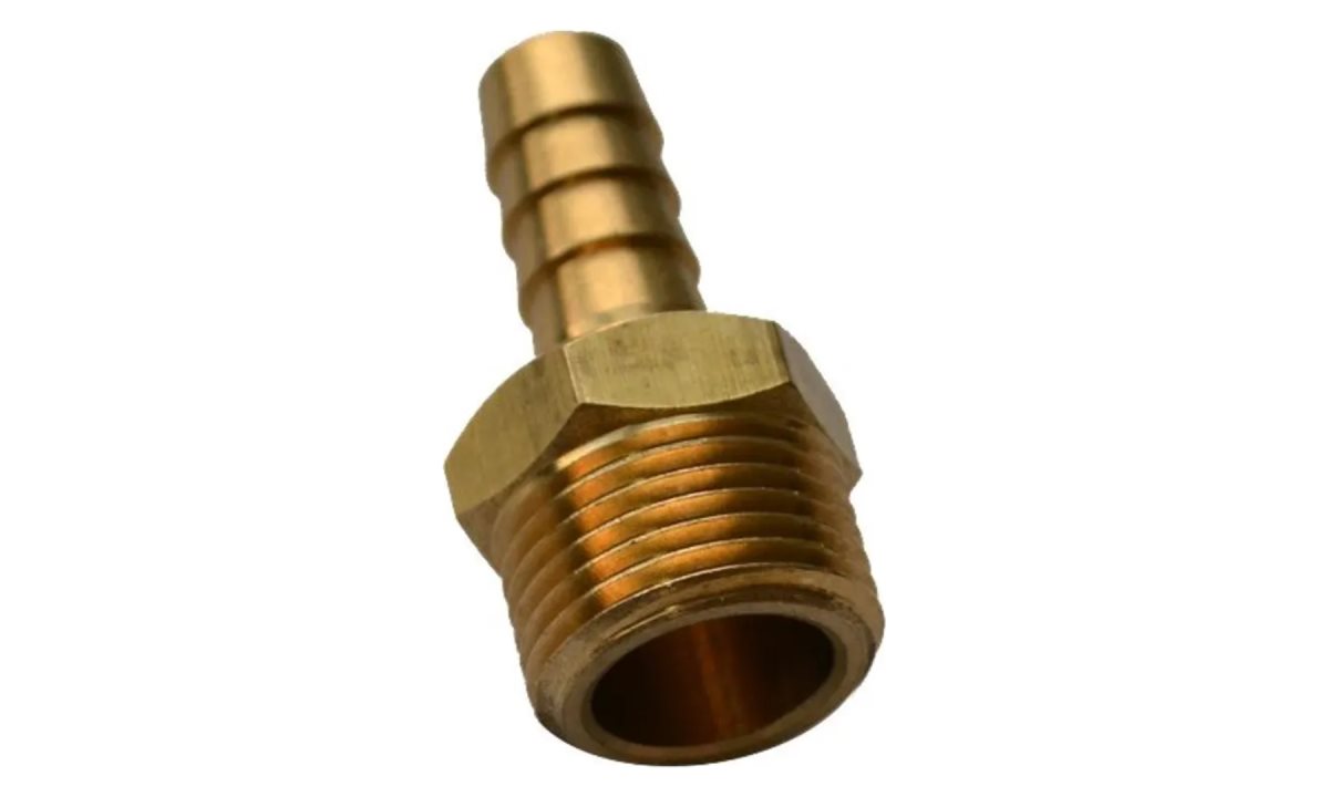  Фитинг переходный, 3/8', внешняя резьба, 9мм, елочка, латунь (0)