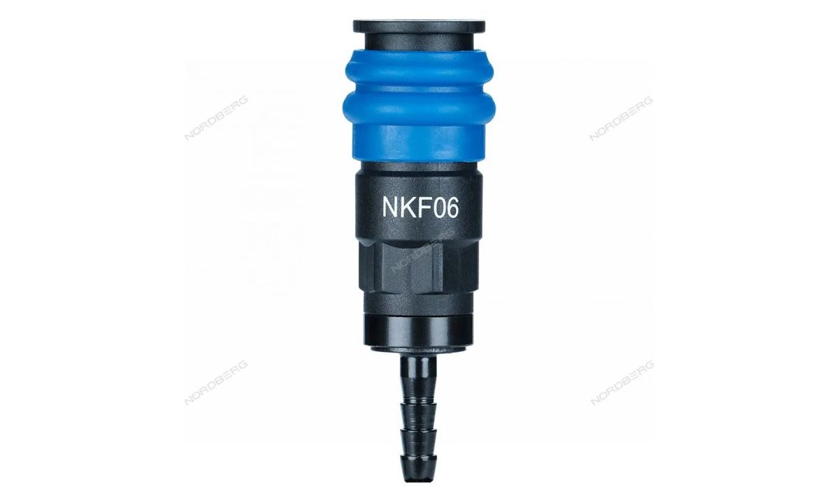  Разъем композитный мама быстросъемный - елочка Ø 6 мм NORDBERG NKF06 (1)