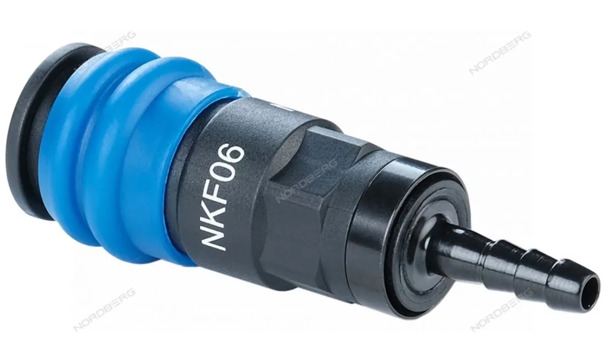  Разъем композитный мама быстросъемный - елочка Ø 6 мм NORDBERG NKF06 (0)