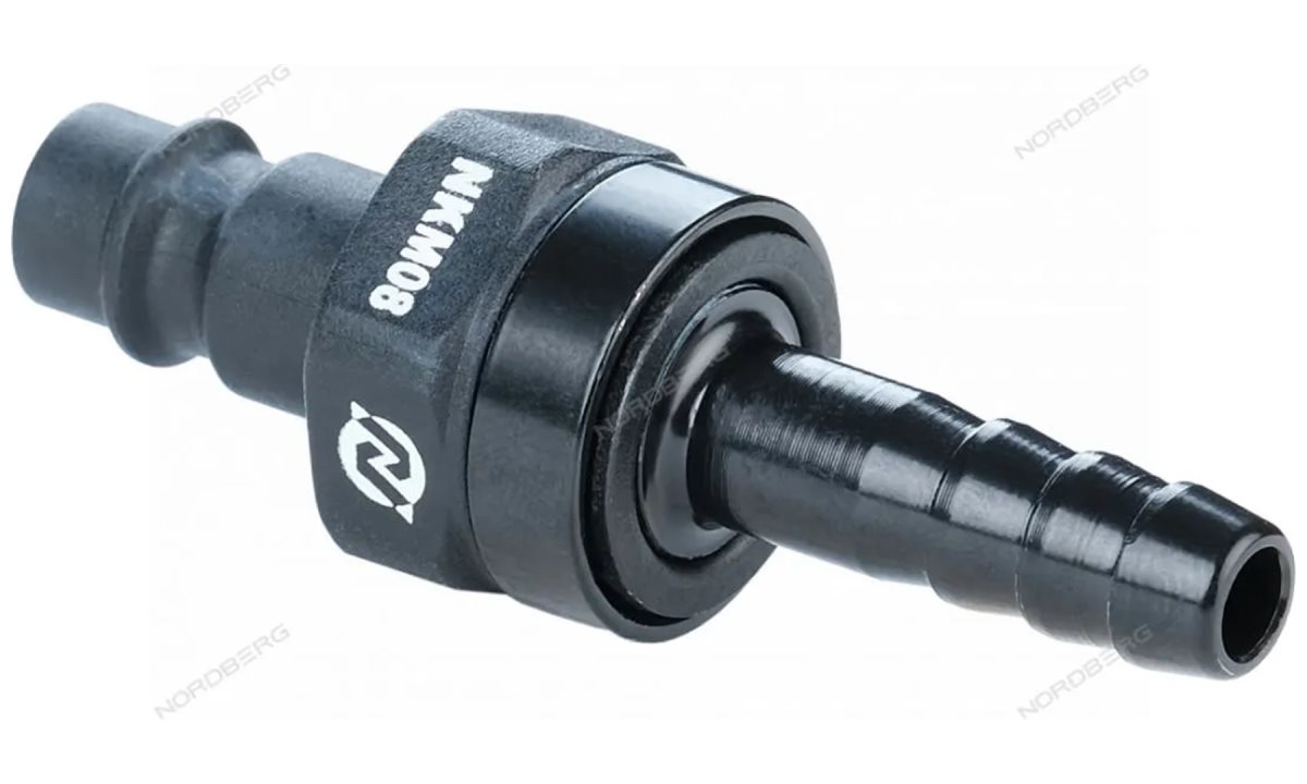  Переходник композитный папа быстросъемный - елочка Ø 8 мм NORDBERG NKM08 (0)