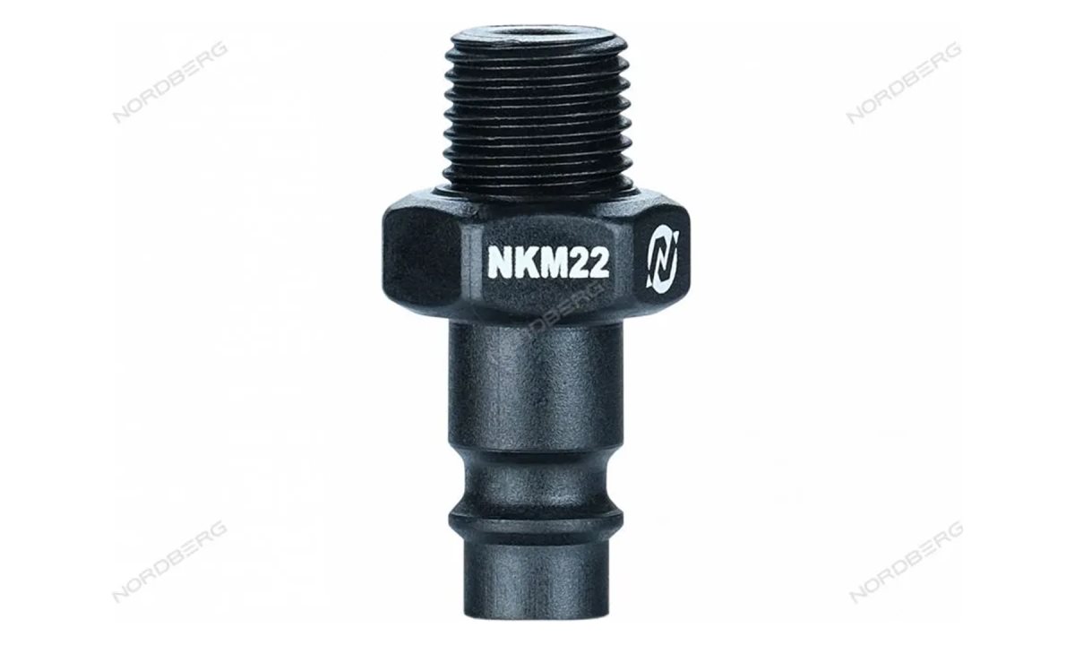  Переходник композитный папа быстросъемный - резьба M1/4 NORDBERG NKM22 (1)