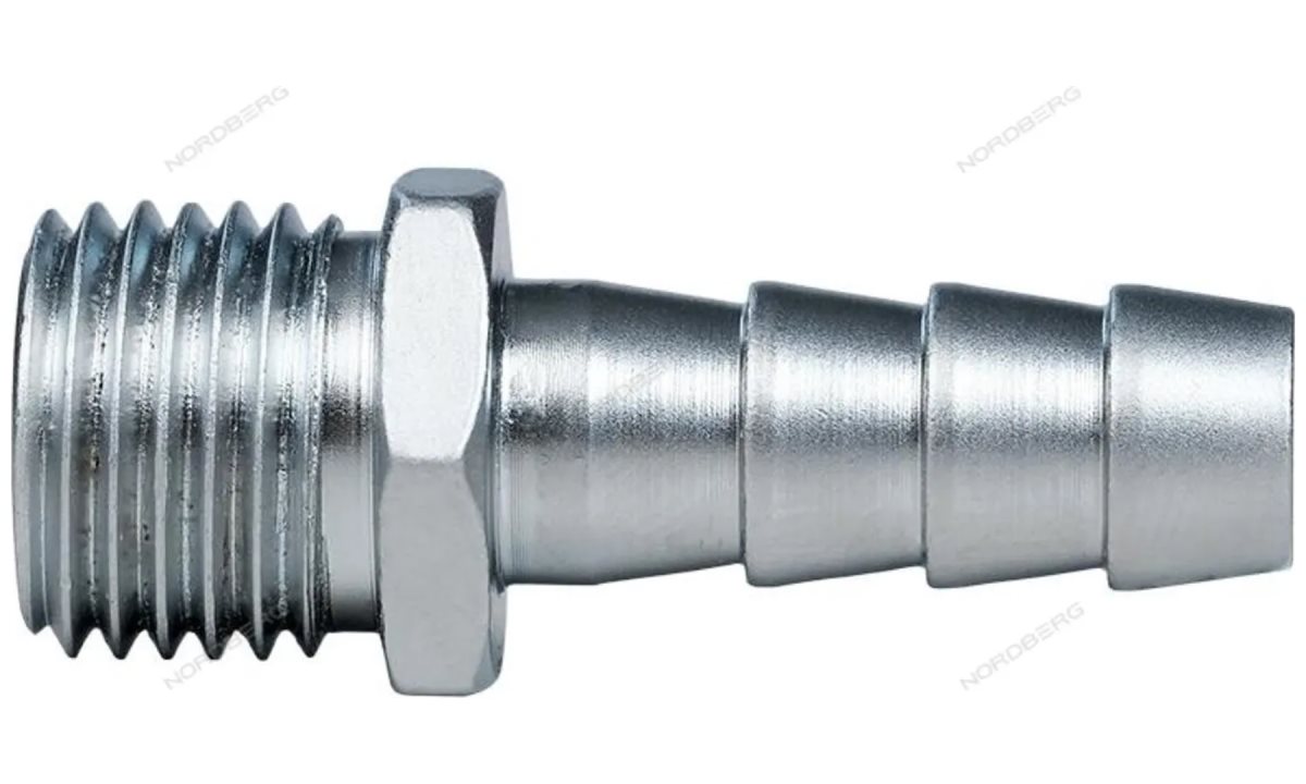 Переходник M1/4 - елочка диам. 8 мм NORDBERG NPS08 (1)