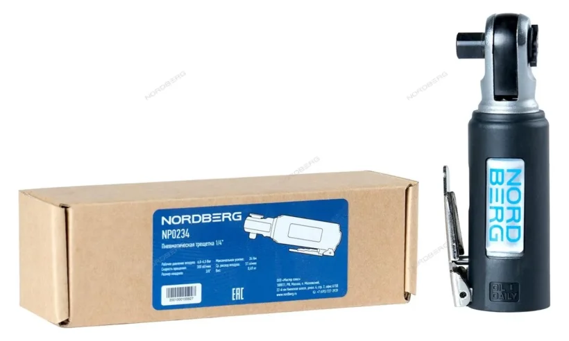 Пневмотрещотка 3/8 укороченная Nordberg NP0234 фото