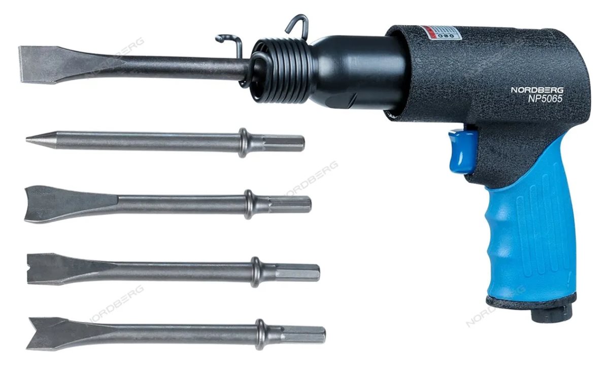  ПНЕВМОЗУБИЛО 190мм с комплектом насадок NORDBERG NP5065 (1)