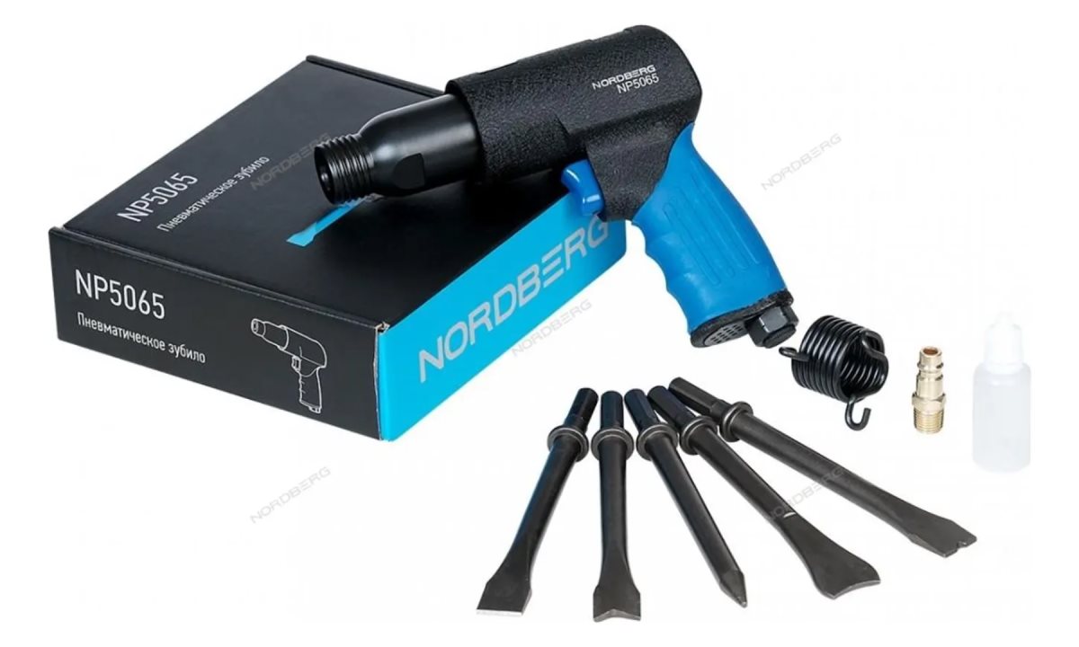  ПНЕВМОЗУБИЛО 190мм с комплектом насадок NORDBERG NP5065 (0)