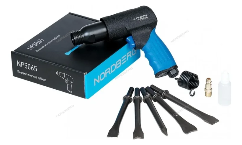 ПНЕВМОЗУБИЛО 190мм с комплектом насадок NORDBERG NP5065 фото