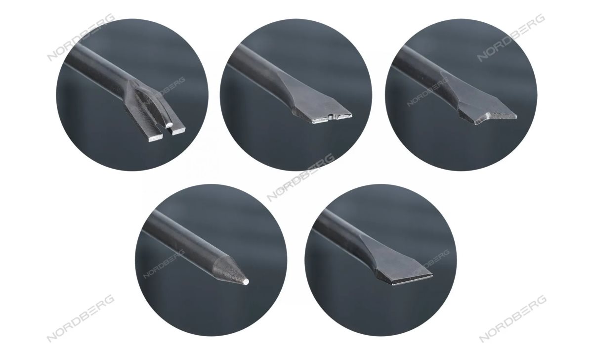  Набор насадок для пневмозубила, 5 шт с шестигранным хвостовиком NP5905 (1)