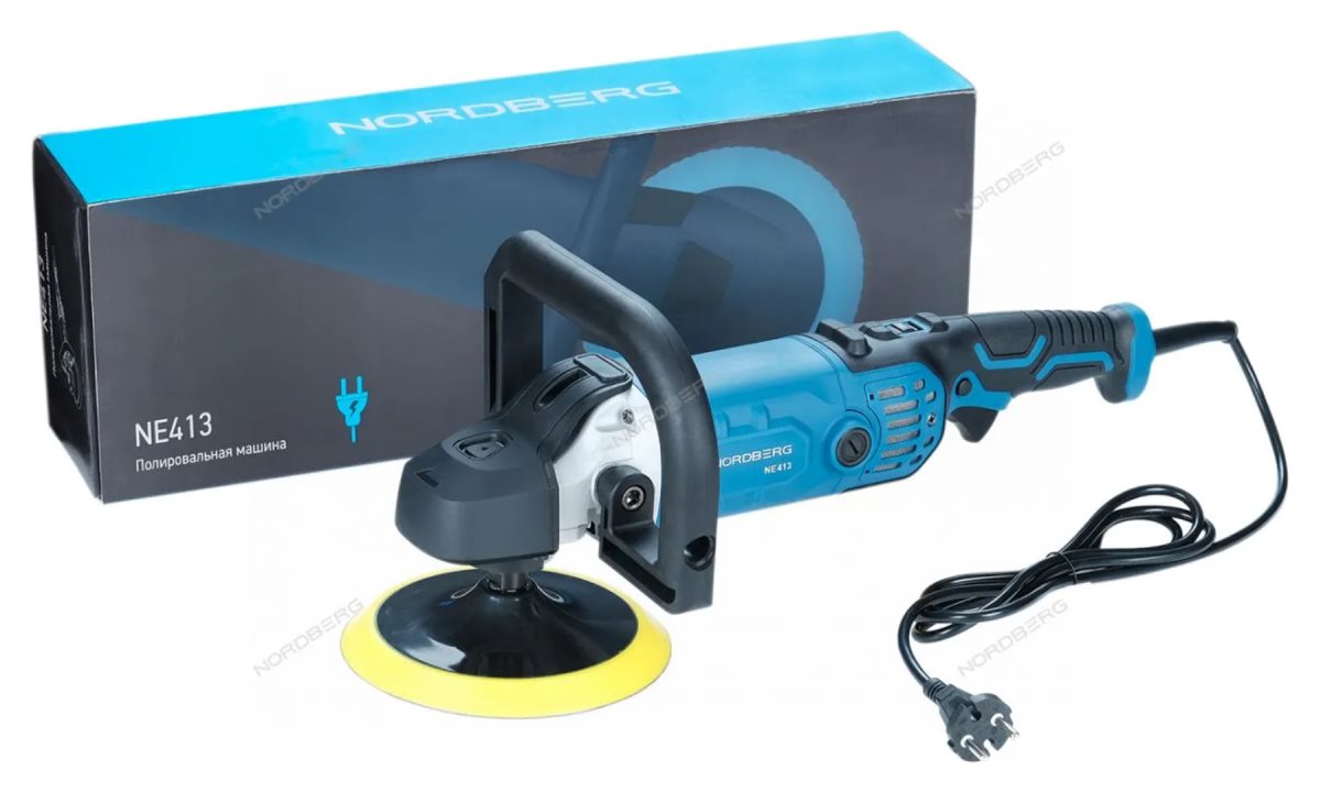  Полировальная машинка диам. диска 180 мм, 600-3500 об/мин, 1300Вт NE413 (0)