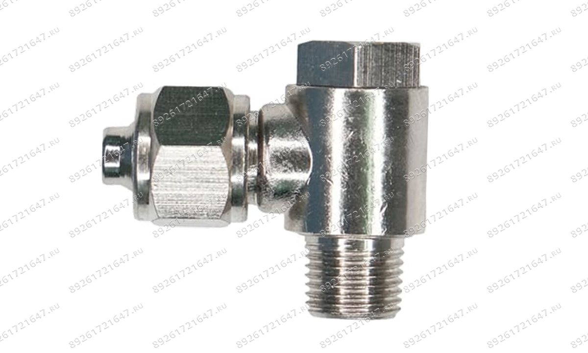  Фитинг металл угловой на подстольный цилиндр шмс 8мм, 1/8 (0)