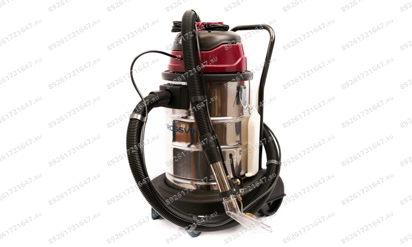 Пылеводосос ROSSVIK RWD-1, 30 л, 1*1500 Вт, сухая уборка + влажная уборка, 220 В, красный фото