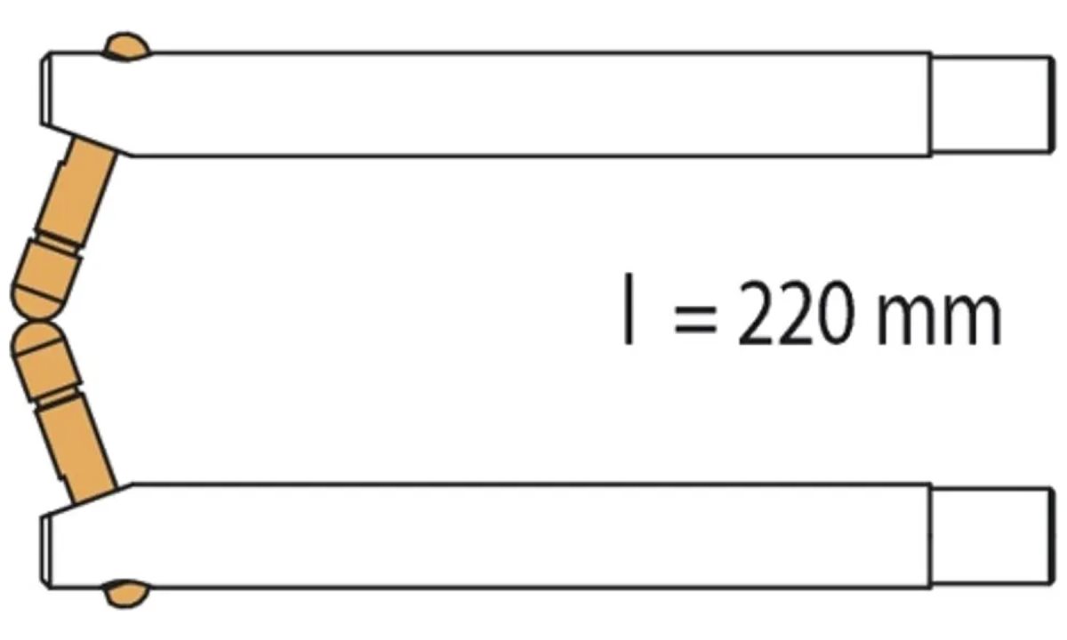 Электроды угловые 20 градусов, для клещей 220мм DDT (0)