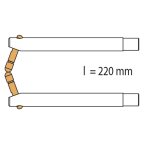  Электроды угловые 20 градусов, для клещей 220мм DDT мни (0)