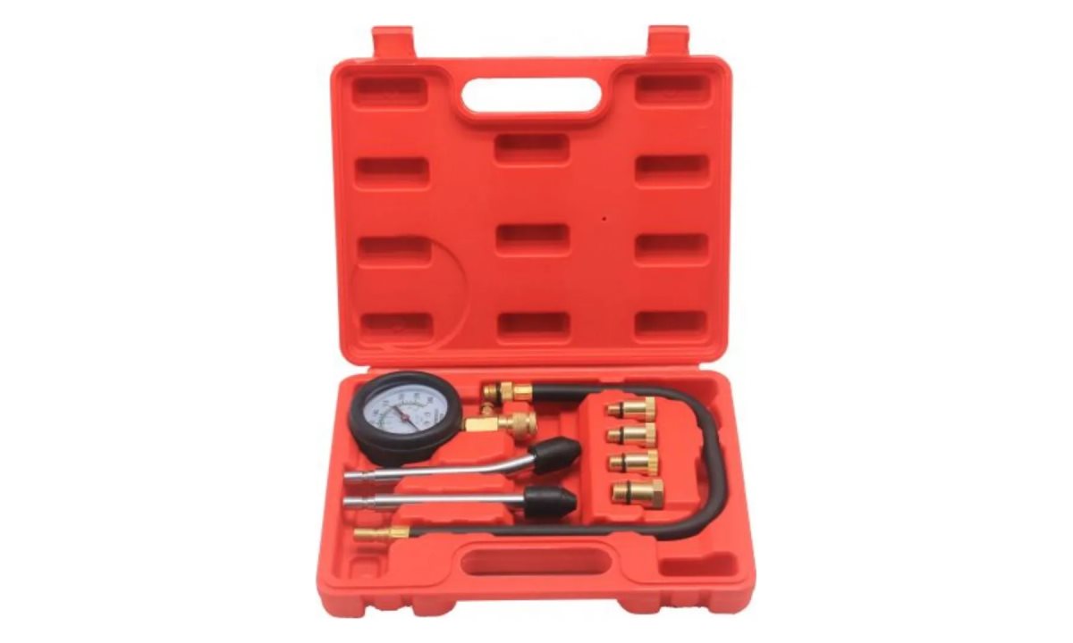  Компрессометр (шланг, 2 удлинителя, 4 адаптера) TA-G1005 AE&T (0)