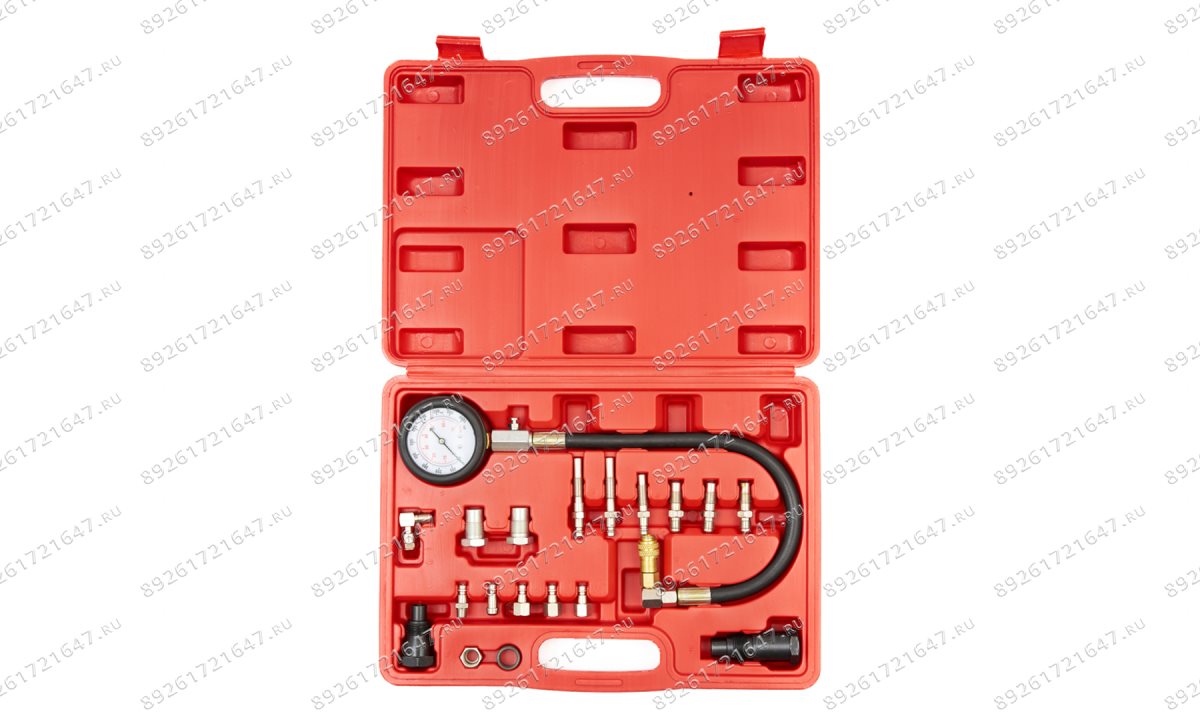  ST107 Компрессометр для дизельных ДВС с быстросъемными адаптерами, 0-1000PSI (0-70бар) (1)