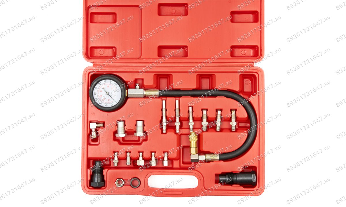  ST107 Компрессометр для дизельных ДВС с быстросъемными адаптерами, 0-1000PSI (0-70бар) (0)