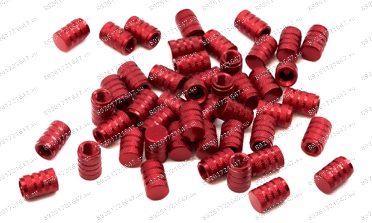  Колпачок для вентиля DPC-024 алюминиевый, красный (100шт/уп.) (1)