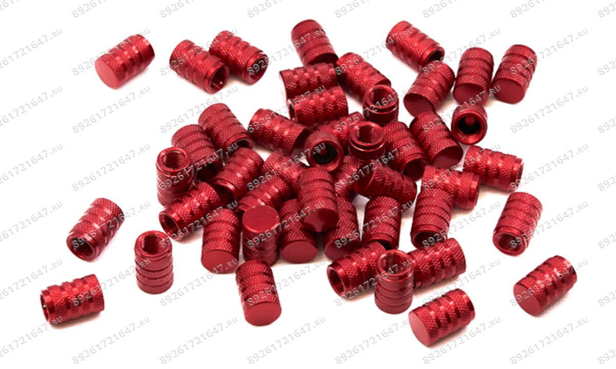  Колпачок для вентиля DPC-024 алюминиевый, красный (100шт/уп.) (1)