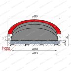  Накладка резиновая для подъемников ЗАО ДАРЗ. КОРД (115х10 мм) мни (3)