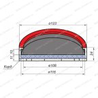  Накладка резиновая для подъемников ОМА. КОРД (115х10 мм) мни (3)