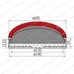  Накладка резиновая для подъемников ПЛД (140х10 мм) мни (3)