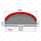  Накладка резиновая для подъемников ПЛД. КОРД (140х10 мм) мни (3)