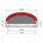  Накладка резиновая для подъемников МАНА (110х5 мм) мни (3)
