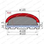  Накладка резиновая для подъемников МАНА. КОРД (110х5 мм) мни (3)
