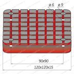  Накладка резиновая для подъемников Trommelberg (120х120 мм) мни (3)