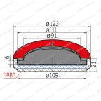  Накладка резиновая для подъемников Rotary. КОРД (111x6 мм) мни (4)