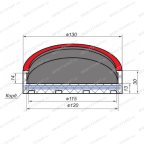  Накладка резиновая для подъемников Nussbaum. КОРД. УСИЛЕННАЯ (120х14 мм) мни (3)
