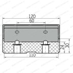 Накладка резиновая прямоугольная для подъемников: Т-4, AE&T, Peak, AMGO, Avik, Fagihi, Nordberg (110х70 мм) мни (2)