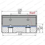  Накладка резиновая для подъемников: Т-4, AE&T, Peak, AMGO, Avik, Fagihi, Nordberg. КОРД (110х70 мм) мни (2)