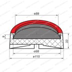  Накладка резиновая для подъемников СИВИК (98х9 мм) мни (2)