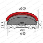  Накладка резиновая для подъемников Ravaglioli min (85х7 мм) мни (3)