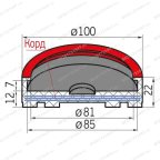  Накладка резиновая для подъемников Ravaglioli min. КОРД (85х7 мм) мни (3)