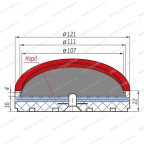  Накладка резиновая для подъемников JAB. КОРД (111х4 мм) мни (3)