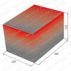  Накладка резиновая для ножничных подъемников, Н-110 мм (165х120 мм) мни (2)