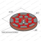  Накладка резиновая для подъемников HESHBON (120 мм) мни (3)