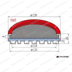  Накладка резиновая для подъемников Werther. КОРД (131х8 мм) мни (3)