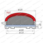  Накладка резиновая для подъемников Ravaglioli mid+. КОРД (110х10 мм) мни (2)