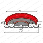  Накладка резиновая для подъемников OMCN (131х11 мм) мни (3)